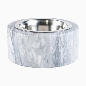 Round Grey Marble Cat or Dog's Bowl