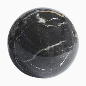 Pisapapeles esférica pequeña de mármol Portoro negro