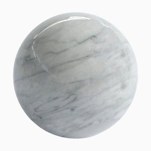 Small Sphere Shaped Paper Weight in Grey Marble