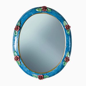 Miroir Mural avec Applique Florale par CAS Vietri, Italie