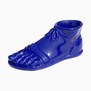 Roman Foot in Blue Pottery by Piero Fornasetti, Italy, 1960s