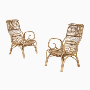 Armchairs in Bamboo, Set of 2
