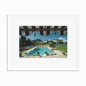 Slim Aarons, Poolside in Sotogrande, Print on Photo Paper, Enmarcado