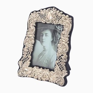 Pierced & Embossed Sterling Silver Photograph Frame from Broadway & Co, 1906