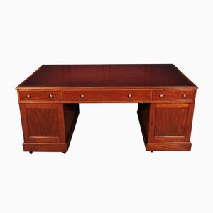 Large Regency Mahogany Partner Desk