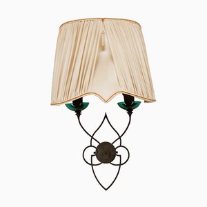 Large Sconce with Fan and Double Light Bulb