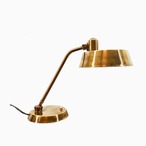 Brass Desk Lamp with Button Switch