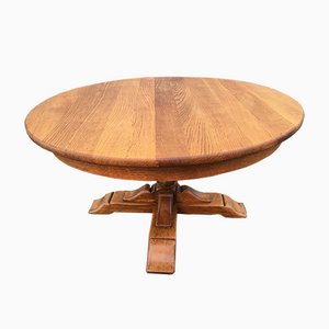 Round Coffee Table in Solid Oak from Castle Furniture, 1960s