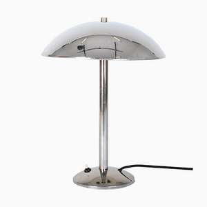 Lampada da tavolo Bauhaus in metallo cromato, anni '30