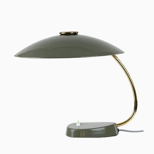 Large Bauhaus Green Desk Lamp in Brass from LBL, 1950s