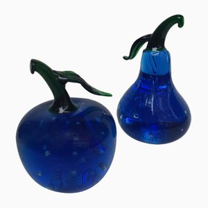 Murano Glass Apple and Pear, 1960s, Set of 2