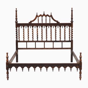 Antique Spanish Provincial Bed Spindle in Wood, 1920s