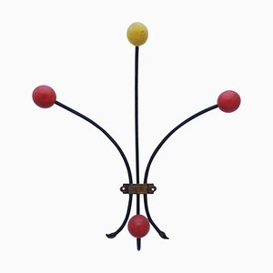 Mid-Century Modern Wall-Mounted Coat or Hat Rack by Roger Feraud, 1950s