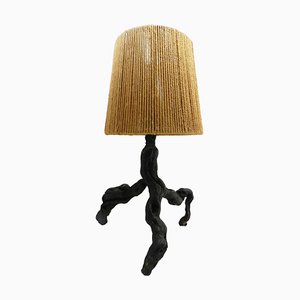 Mid-Century Olive Root Table Lamp