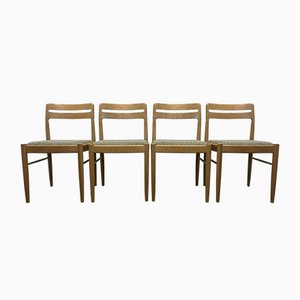 Danish Oak Dining Chairs by H.W Small for Bramin, Set of 4