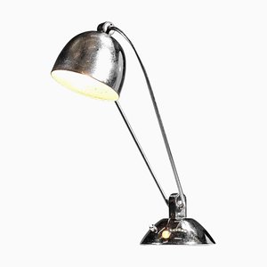 Moderne französische Art Deco Chrom F397 Tischlampe, 1950