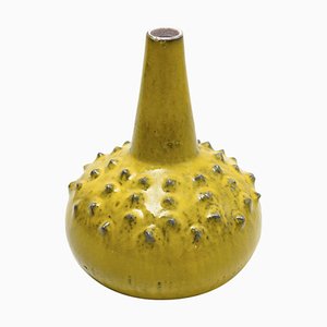 Große gelb glasierte Perignem Vase von Rogier Vandeweghe