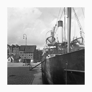 Karl Heinrich Lämmel, Barcos en el puerto de Koenigsberg en Prusia Oriental, Alemania, 1937, Fotografía