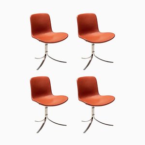 PK9 Stühle von Poul Kjaerholm für Fritz Hansen, 4er Set