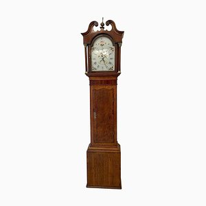 Antique English George III Mahogany and Oak Longcase Clock by Hudfon