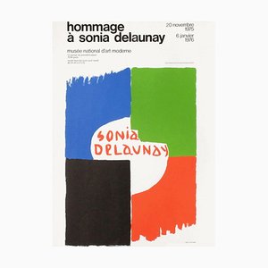 Poster su carta opaca di Sonia Delaunay, Expo 75 - Musée National d'Art Moderne, 1975