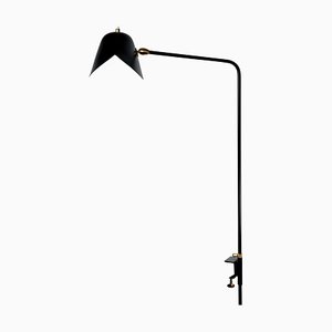 Lámpara de pie Agrafée Mid-Century moderna en negro de Serge Mouille