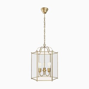 Large Glimminge Brass Ceiling Lamp with 3 Arms from Konsthantverk