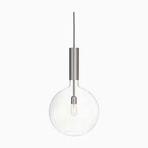 Large Rosdala Iron & Clear Glass Ceiling Lamp by Sabina Grubbeson for Konsthantverk