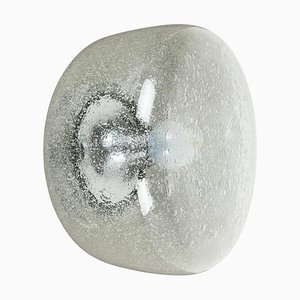 German Bubble Ice Glass Cone Wall Light from Hillebrand Leuchten