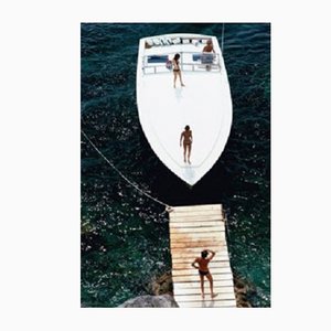 Slim Aarons, Speedboat Landing, Impresión en papel, Enmarcado