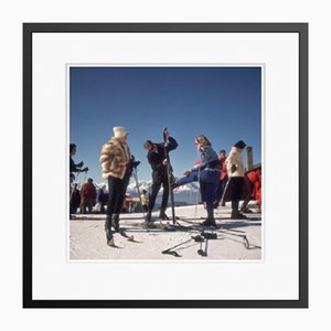 Slim Aarons, Verbier Skiers, Print on Paper, Framed