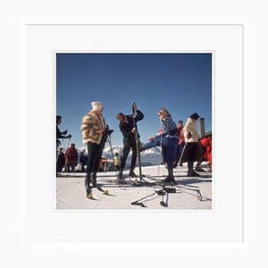 Slim Aarons, Verbier Skiers, Print on Paper, Framed