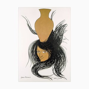 Jean Marais, Femme au vase, Lithograph