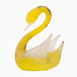 Figura de cisne de cristal de Murano de Cenedese, años 50