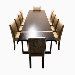 Large Dining Set in Macassar from Decorus of London, Set of 11
