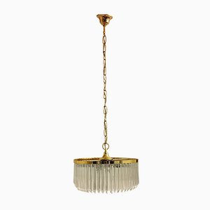 Ceiling Lamp with Circular Crystals from Venini, Italy, 1970s