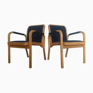 Mid Century Finnish Alvar Aalto E45 Chairs by Artek, 1960s, Set of 2