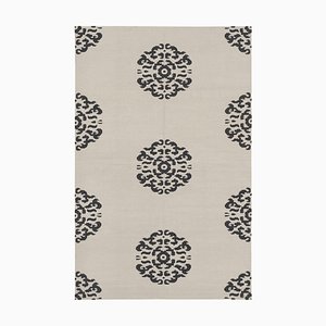 Tapis Dhurrie Vintage Noir