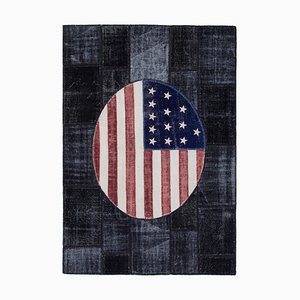 Usa Flag Patchwork Rug