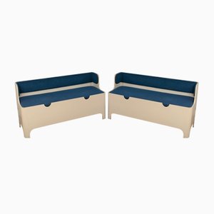 Benches by Carlo De Carli for Fiamm, Italy, 1960s, Set of 2
