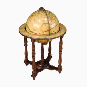 Antiker italienischer Globus aus Holz und Metall