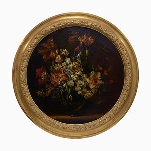 Flowers, Oil on Canvas, Framed