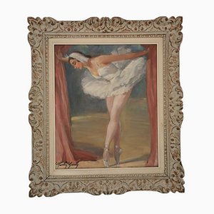 Charley Garry, La danseuse étoile, Oil on Canvas, Framed