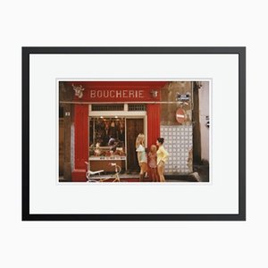 Slim Aarons, Saint-Tropez Butcher, Print on Photo Paper, Framed