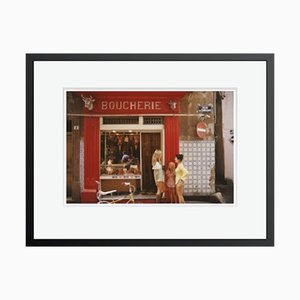 Slim Aarons, Saint-Tropez Butcher, Stampa su carta fotografica, Incorniciato