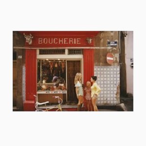 Slim Aarons, Saint-Tropez Butcher, Stampa su carta fotografica, Incorniciato