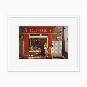 Slim Aarons, Saint-Tropez Butcher, Stampa su carta fotografica, Incorniciato