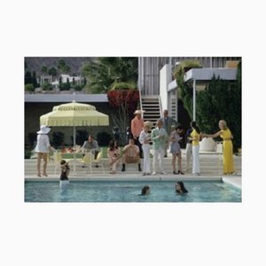 Slim Aarons, Poolside Gathering, Print on Photo Paper, Framed