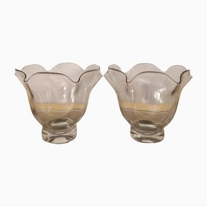 Mid-Century Vasen aus mundgeblasenem Murano Glas, Italien, 1950er, 2er Set