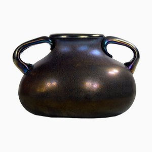 Englische Vase aus Bronze von Thomas Webb, 1880